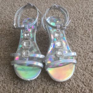 Girls silver dress shoes size 12